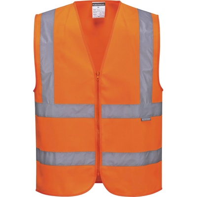 Portwest hi-vis c375 / Светлоотразителна жилетка с цип - hv оранжев xs (c375orrxs)