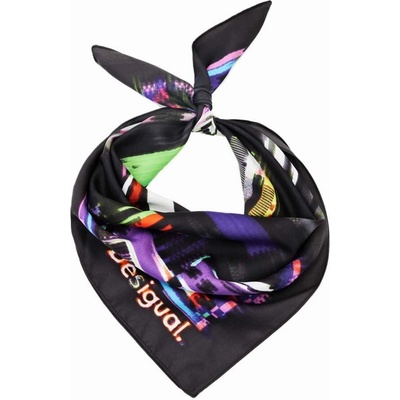 Desigual šátek Mickey Glitch Square negro