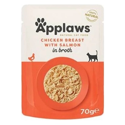 Applaws Cat kapsa Adult Broth kuřecí prsa s lososem 70 g