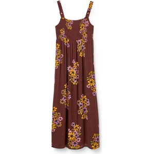 Passenger Дамска рокля Passenger Women's Soleis Woven Maxi Dress - Floral Grid Espresso - размер XS (134-1802-0111)