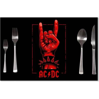 Sablio Prostírání ACDC Červená ruka 40x30cm