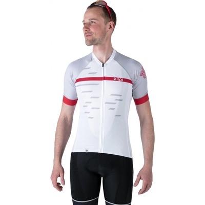 Kilpi VENETO-M Men's white čierna biela šedá tmavočervená viacfarená