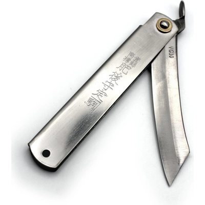 NAGAO Japonský zavírací nůž Higonokami z oceli VG10 Warikomi - 75 mm, nerez HN075VG