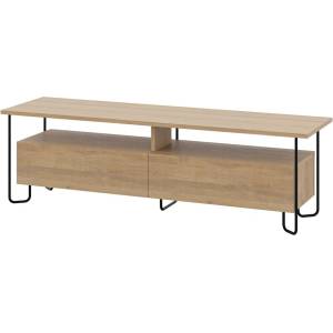 Marckeric Масичка за телевизор с дъбов декор в естествен цвят 150x45 cm Dilly - Marckeric (17018)