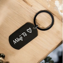 Přívěsek na klíče Ahome Kovová černá Miluji tě