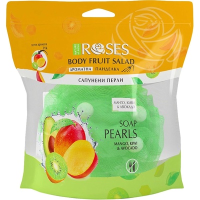 Nature of Agiva Roses Гъба за баня с ароматни сапунени перли, манго