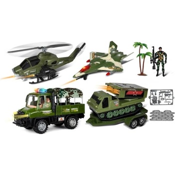 Wiky Военно превозно средство с ремарке и войник 63см