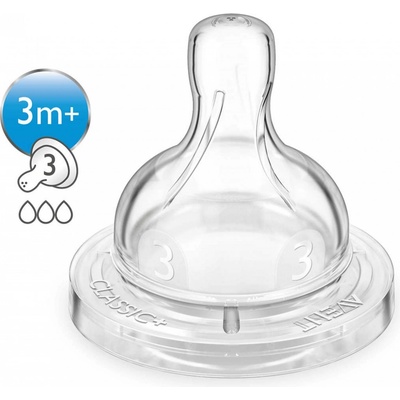 Philips Avent Dudlík Anti-colic/Classic+ 3 střední průtok 3m+ 2 ks – Hledejceny.cz