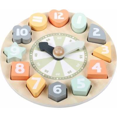 Hape dřevo puzzle vkládací hodiny 13 dílků 25cm