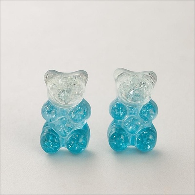 HARAHU Обеци gb-38719 - Синя / Прозрачна kp38719 (gb-38719)