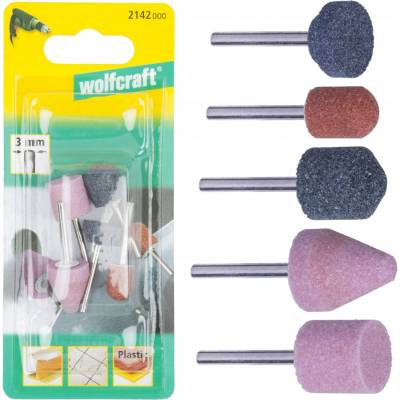 Wolfcraft 5 Keramických brusných tělísek10-20mm stopka 3mm 2142000