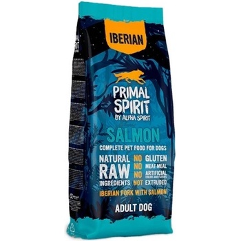 Alpha Spirit Primal Spirit Iberian Salmon Dog Food - студено пресована храна за кучета от всички породи с риба, пиле и ориз, БЕЗ ГЛУТЕН, 12 kg 1300918