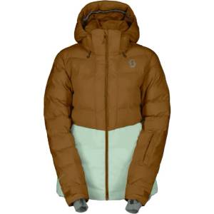 Scott Дамско ски яке Scott Women's Jacket Ultimate Warm Ski jacket - Bread Brown / Fresh Green - размер XL (104-5135-0615)