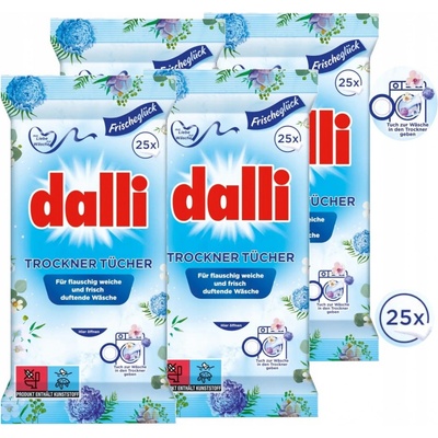Prací ubrousky Dalli voňavé, změkčující, antistatické 100 ks. – Sleviste.cz