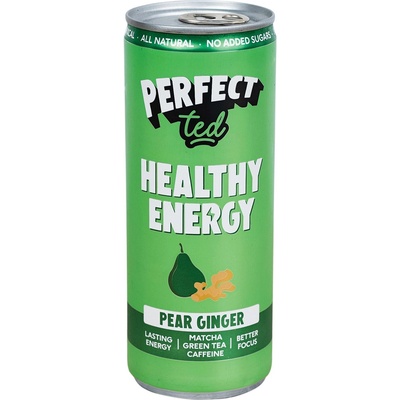 PerfecTed Healthy Matcha Energy Drink hruška a zázvor 250 ml