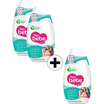 Teo bebe Промо пакет 2+1 Teo Bebe & Family - Гел за пране с Лайка, 1.8 l (2 + 1 3800024048548)