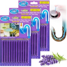 TFY SANI-STICK-Prp312 Tyčinky na čistenie odpadu 3 x 12 ks LEVANDUĽA