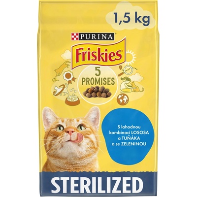 Friskies Sterilized losos tuňák zelenina 1,5 kg