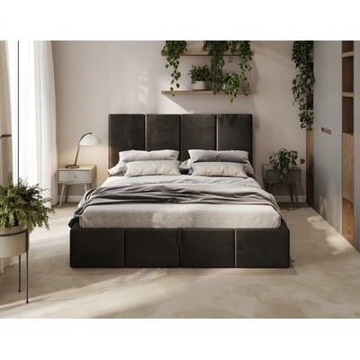 ComfortMatrace Valencia so zdvíhacím roštom a úložným priestorom výška čela 88 cm čierna