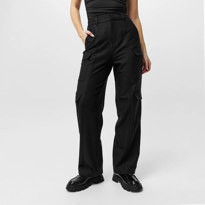 Jack Wills Дамски панталони Jack Wills Ladies Cargo Trousers - Black