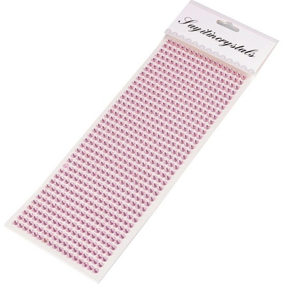 Samolepicí kamínky na lepicím proužku Ø5 mm, malé, 3 růžová sv.