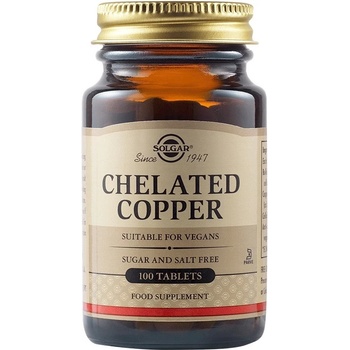 Solgar Chelated Copper, 2.5 mg, 100 таблетки, Solgar