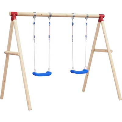 vidaXL Детски люлки с въжета, 2 бр, сини, 38x16 см, полиетилен (92306)