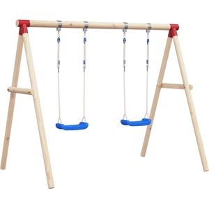 vidaXL Детски люлки с въжета, 2 бр, сини, 38x16 см, полиетилен (92306)