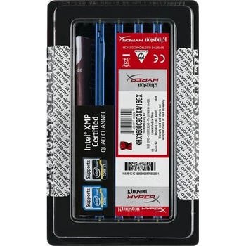 Kingston HyperX DDR3 16GB 1600MHz CL9 (4x4GB) KHX1600C9D3K4/16GX