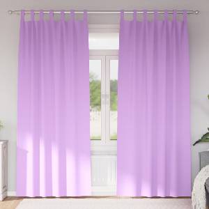 Pure Line Home Плътни завеси в цвят орхидея с текстилни гайки (уши), 2 бр. , 140 x 245 см