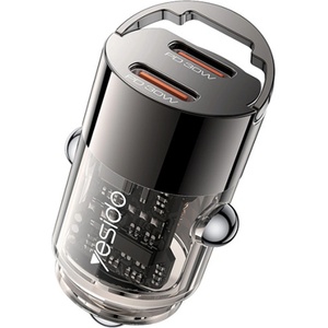YESIDO Мини зарядно за кола - Yesido Mini Car Charger (Y69) - Dual Type-C, PD30W, алуминий, fast charge - Черно