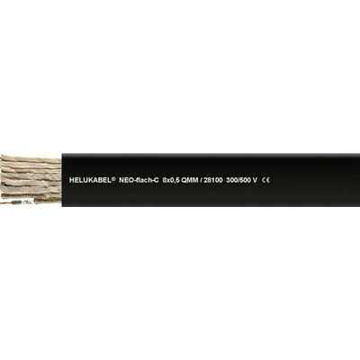 Helu 28100-100 plochý kábel 8 G 1.5 mm² + 8 G 1.5 mm² 100 m čierna