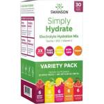SWANSON Simply HYDRATE | Sugar Free Electrolyte Hydration Mix - Variety Pack [30 Сашета] Микс