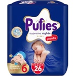 pufies , нощни пелени-гащи Supreme Nights Pants, размер 6 (15+ кг), 26 бр