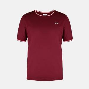 Slazenger Мъжка тениска Slazenger Slazenger Tipped T-Shirt Mens - Burgundy Marl