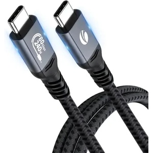 VCOM кабел Cable Thunderbolt 5 / USB4 - USB-C 80Gbps PD240W 1m Black - CU584M-1m (CU584M-1m) - xtreme