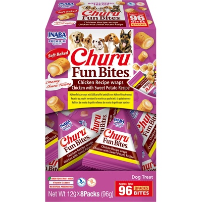 Churu Dog Fun Bites kuřecí s náplní kuře se sladkou bramborou 8 x 12 g