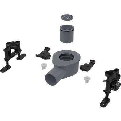 Alcadrain Nízky sifón DN50 a sada nastaviteľných nožičiek APZ-S9