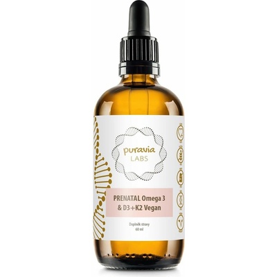 Puravia LABS Prenatal Omega 3 & D3 + K2 Vegan 60 ml