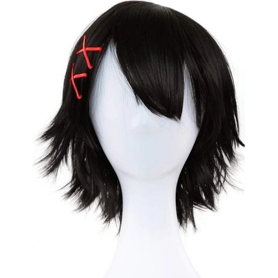 Papapanda Černá paruka Vlasové sponky Tetování Juzo Suzuya Tokyo Ghoul Re Juuzou Rei