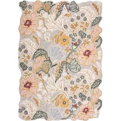 Flair Rugs Светлорозов ръчно изработен вълнен килим 160x230 cm Daphne Shaped Floral - Flair Rugs (503119377399)