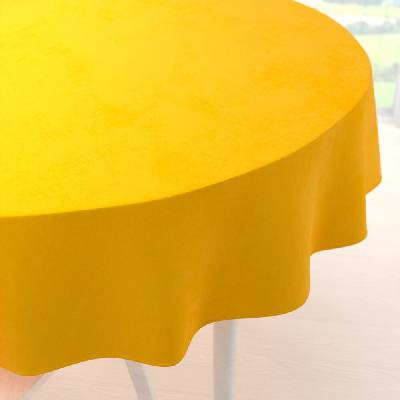 Biante Veľký zamatový okrúhly obrus Velvet Premium SVP-053 Sýto žltooranžový Ø 270 cm