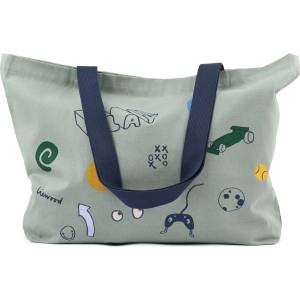 LIEWOOD Детска чанта за рамо Liewood Kid's Big Totebag Shoulder bag - Play / Dusty Peppermint - размер 54 x 37 cm (510-6517-0411)