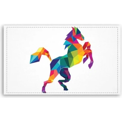 Fotoobraz 120x70 cm velký Kůň z polygonů