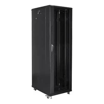 Image 1 of Lanberg Комуникационен шкаф, Lanberg rack cabinet 19" free-standing 42U / 800x800 self-assembly flat pack, black (FF01-8842-12B)