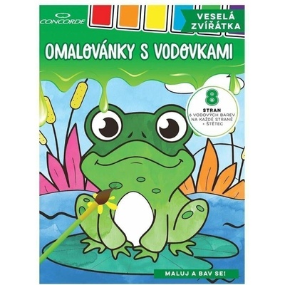 Concorde Vymaľovánky s vodovkami Veselé zvieratá