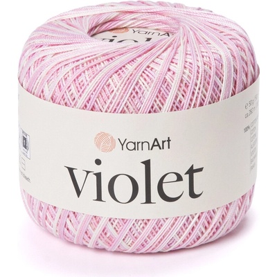Yarn Art příze Violet 3051 růžová a krémová