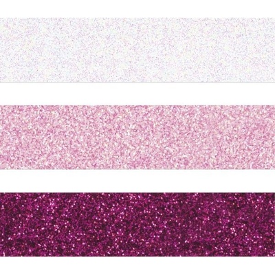 Samolepící páska s glitry 1,5cm x 3m - 3ks, fialková, růžová, bílá