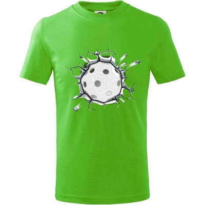 Florbal lopta v triku tričko detské Apple Green