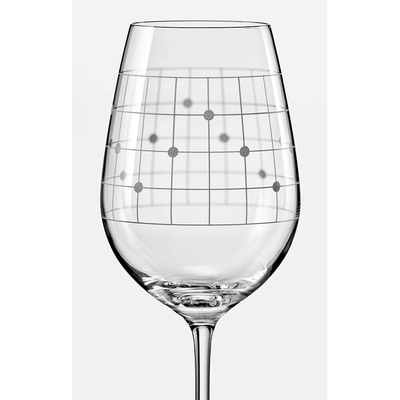 Crystalex Sklenice na víno Viola Grid 6 x 450 ml